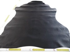 Lederhaut KALB SCHWARZ VINTAGE 70x60  1,2mm echt Oberleder LARP Blankleder Fell
