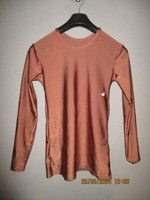 810. Lycra Glanz Shirt Langarm Gr. M braun ( lt. Etikett ) gebr.