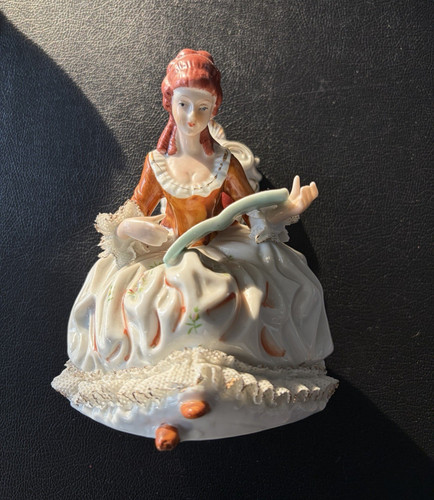 Porzellanfigur dame mit - dame,