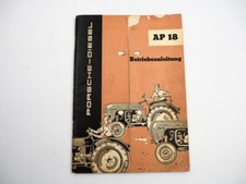 Porsche Diesel AP18  Standard Schlepper Betriebsanleitung Bedienung 1957