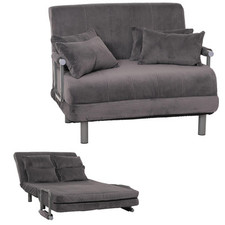 B-Ware Schlafsessel MCW-K29, Klappsessel, 190x100cm, Cord 330g/m², dunkelgrau