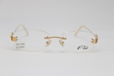Damen Brille Flair 141 col 523 Gold 52[]17 Randlos Metall mit Perle