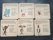 6 Bierdeckel Henninger Motiv-Serie "Tierkreiszeichen" / Bierfilze / beer coater