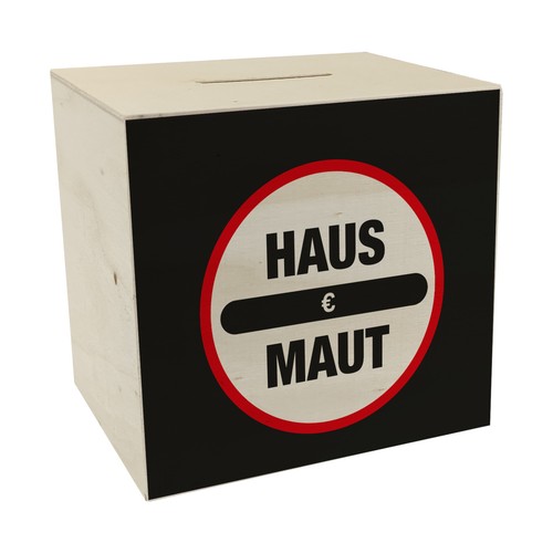 Haus maut spardose aus holz - spardose,