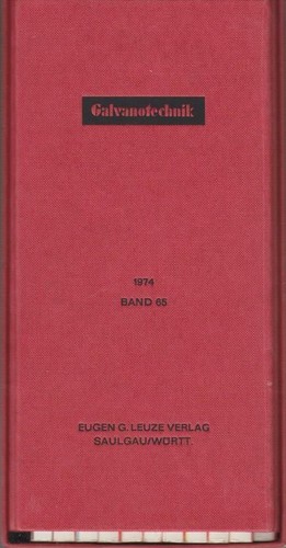 Galvanotechnik band - galvanotechnik., 65