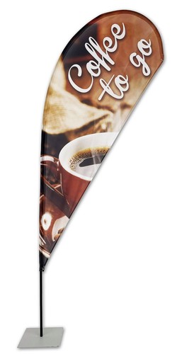 Coffee beachflag tropfen - go,