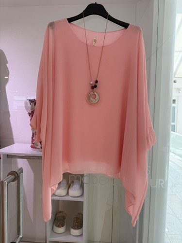 Luftige chiffon bluse - luftige,