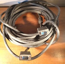 S VGA Kabel 10 m lang, Stecker / Stecker, z.B. für Beamer→ PC/Laptop Verbindung