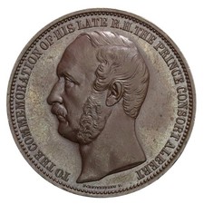 Bronzemedaille 1862 Pr. Albert v. Sachsen-Coburg-Gotha Weltausstellung in London
