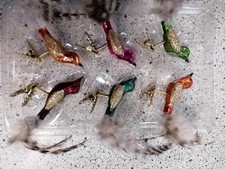 Mini Vögel  Christbaumkugel Weihnachtskugel Christbaumschmuck Krebs Lauscha bunt