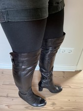Overknee Lederstiefel