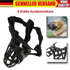 6 Größe Kunststoff Polyester Verstellbarer Hundemaulkorb aus Netzgewebe Schwarz