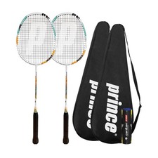Prince Pro Shark Graphite Badmintonschläger Twin Set mit Federbällen und