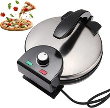 1200W Elektrischer Pizza & Crepe Maker | Antihaftbeschichtete Doppelseitige Heizung Presse