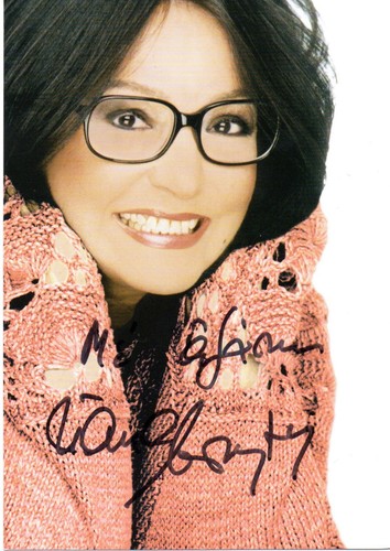 Nana mouskouri autogrammkarte - nana,