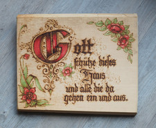 Haussegen-Tafel im rustikalen