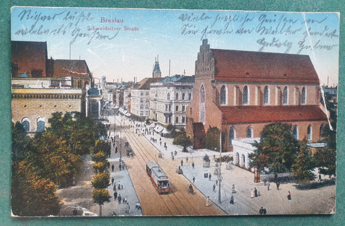 Breslau postkarte kirche - ak,