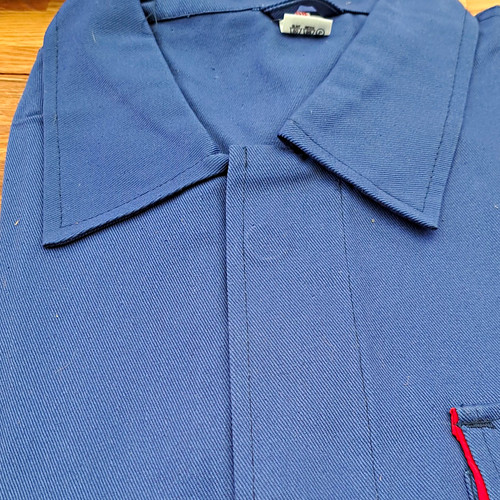 Blaue arbeitsjacke blau mit - blaue,