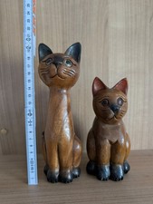 Vintage holz katzen figuren - vintage,