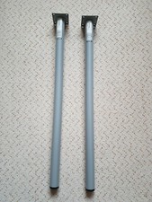 2 Tischbeine aus  Metall grau. 60 cm lang
