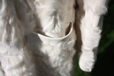 Wunderschöne Designer  Ziegenfell Mantel Cremeweiss DE Gr.38/40 NP1135€ Neu!RAR!