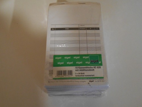 Sigel kc620 kassenblock - 11,