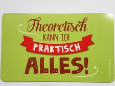 Brettchen Theoretisch Frühstück Essbrettchen Gilde Melamin Spruch Geschenk