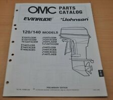 OMC Johnson Evinrude 120 140 Models Boot Motor Parts Book Ersatzteilliste 1988
