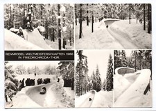 Ak Rennrodel Weltmeisterschaften 1966 in Friedrichroda Thüringen