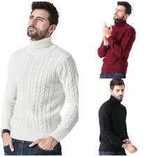 2025NEU Herren Rollkragen Strick Pullover Stehkragen Freizeit Herbst Winter Wärm