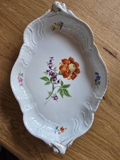 Meissen Prunkschale Blumen Goldrand 1. Wahl