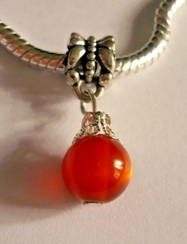 Katzenauge glas kugel orange - glas,