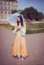 Barockes Kostüm Frau Gold Prinzessin Gr. S hochwertig Model Shooting Kleid