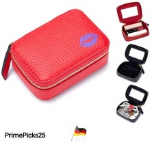 Aileder Mini-Lippenstift-Etui  mit Spiegel Rot kleine Reise-Make-up-Tasche Damen