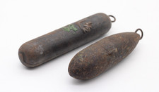 2x antike Uhrengewichte