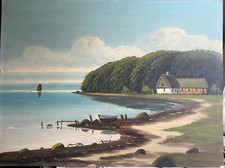ÖLGEMÄLDE LANDSCHAFT DORF