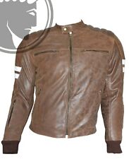 MOTORRAD LEDERJACKE BRAUN
