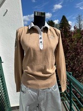 L'Argentina Pullover  Polo  Feinstrick  Gr. M/L - 38/40  Beige/Weiß NEU!