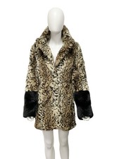 FELLIMITAT / FAKE FUR WINTERJACKE GR 38 IM LEO DESIGN # SCHMUCKJAGD