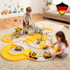 329er Rennbahn-Set für Kleinkinder, Auto-Spielzeug, Flexible Autospuren + 6Autos