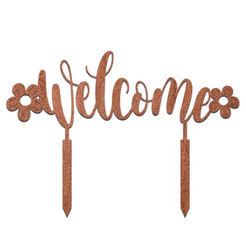 Gartenstecker welcome stahl - gartenstecker,