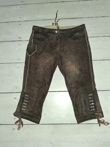 Lederhose hirschleder braun - lederhose,