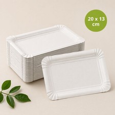 Pappteller Eckig 20x13 cm