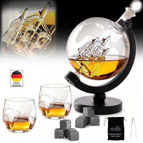 Whisky set mit globus - globus, karaffe