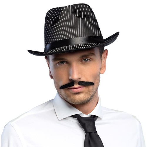 Schwarzer gangster schnurrbart - gangster,