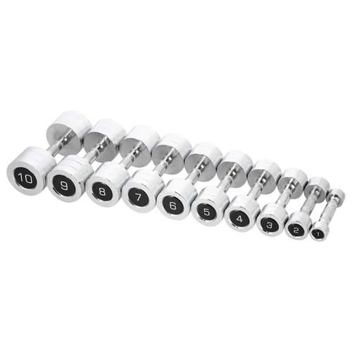 Chrome plated steel - plated, dumbbells