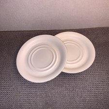 Tupperware 2 Untertassen Unterteller ca. 13,4cm weiß Preludio Camping 2835  
