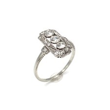 Art deco ring 14kt weißgold - ring,