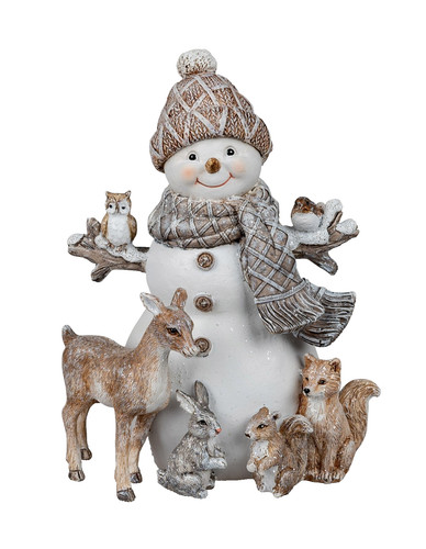 Deko schneemann figur vogel - deko,