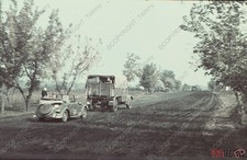 ++ Original Farbdia Ostfront LKW PKW Vormarsch Schlamm Agfacolor ++